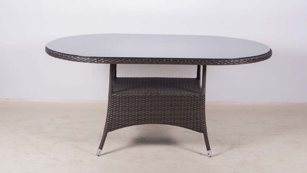 Стол овальный со стеклом «Крит»