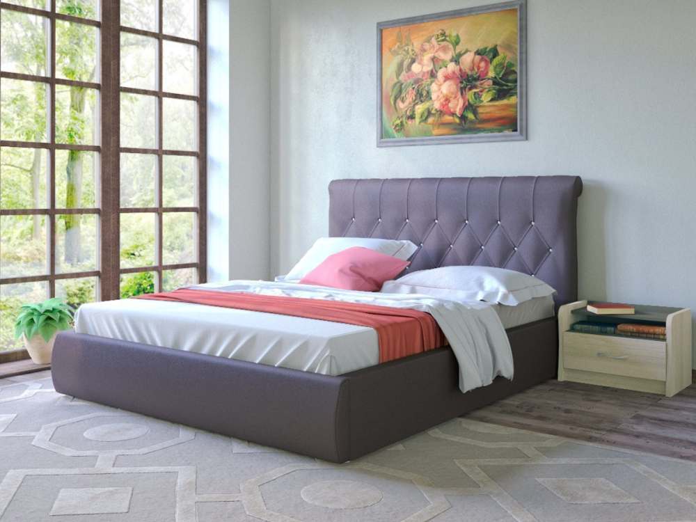 Кровать с подъемным механизмом, из экокожи «Тиффани» 200 200