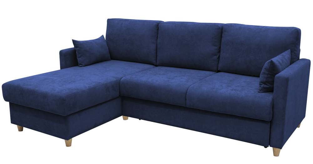 Диван-кровать угловой «Дилан» ТД 274 Лаунж 22 темно-синий