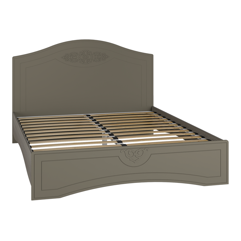 Кровать без ламелей и опор «Ассоль плюс» АС-113К Грей