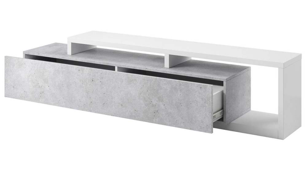Тумба ТВ «Bota» 2484FG typ 40 Белый/colorado бетон