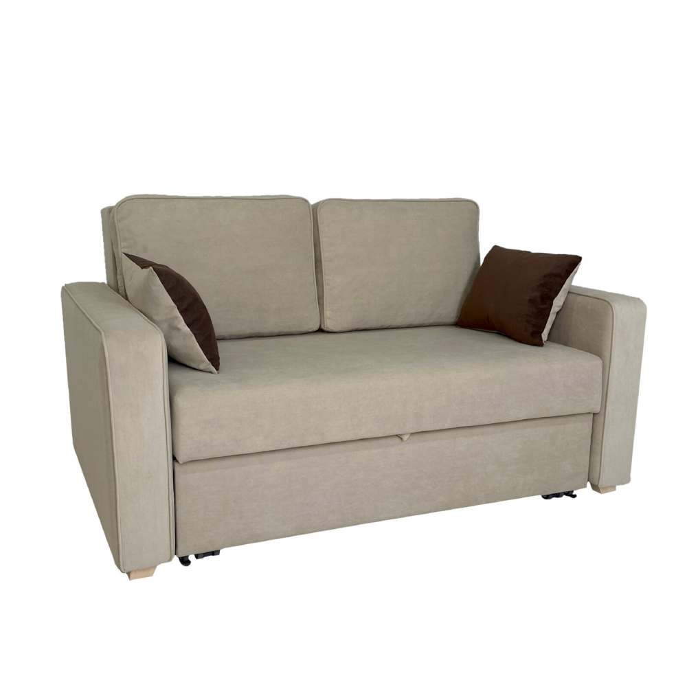 Прямой диван «Чарли» сэнд/шоколад, размеры: 17010095 см