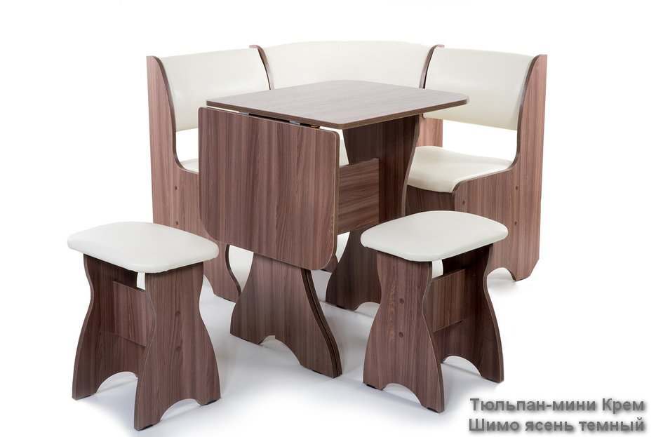 Компактный кухонный уголок «Тюльпан-мини» Ясень шимо темный