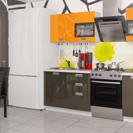 Модульная кухня «Бьюти» Оранж/грэй вариант 6