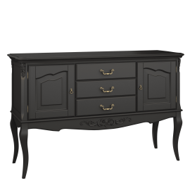 Стол-консоль «B907BL» 2 распашных фасада цвет черный, 1560x520x965 мм