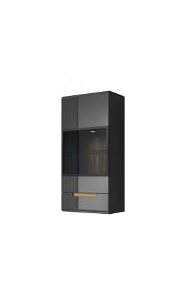 Витрина «Hektor» P 24Z2AJ typ 07 (правая) Антрацит/Антрацит глянец