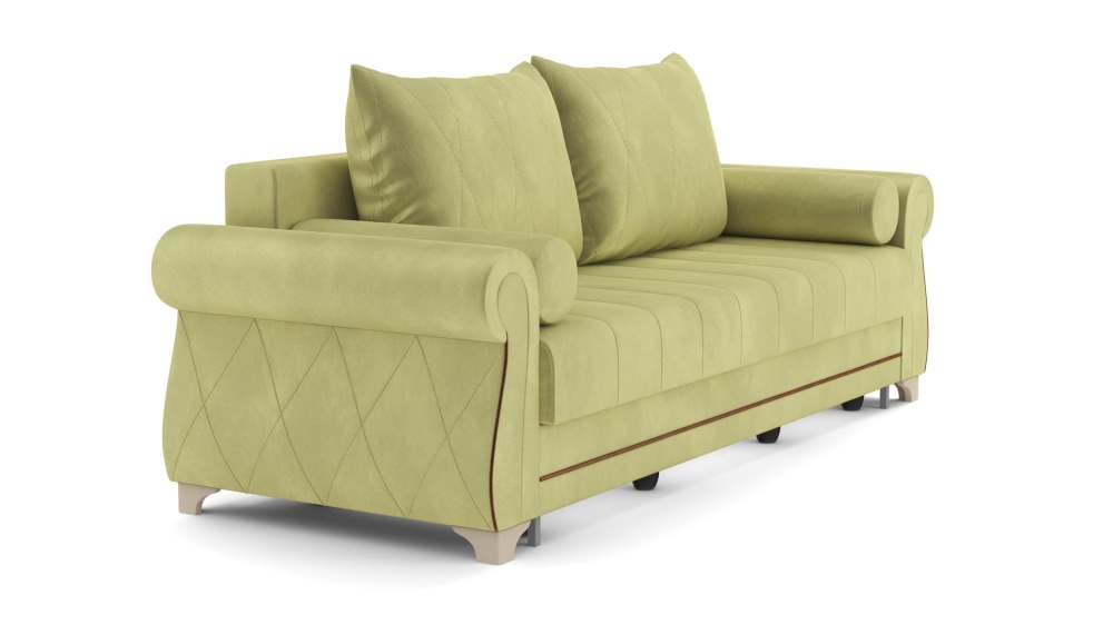 Диван-кровать «ЕвроПорто» Велюр тенерифе нефрит/велюр тенерифе шоколад