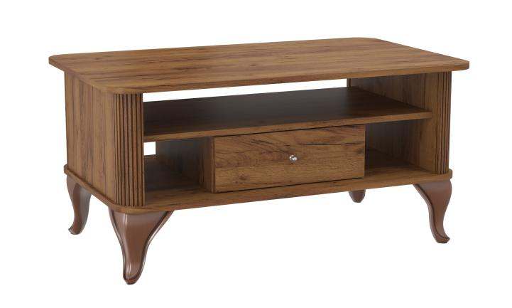 Стол журнальный с зеркалом 43.15 «Стефани» Таксония/Таксония патина