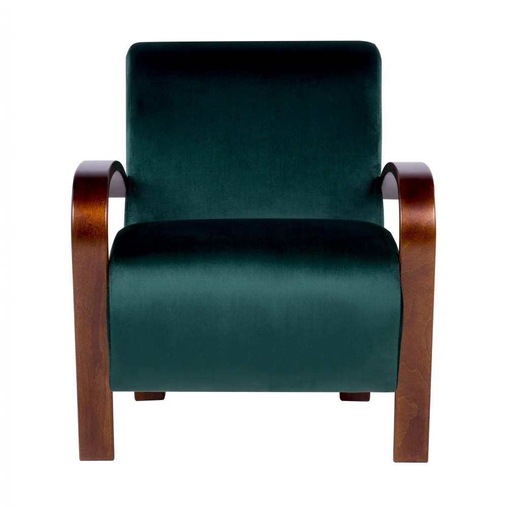 Кресло «Балатон» Вишня/Бархат Зеленый