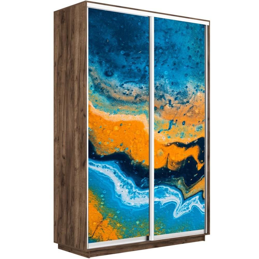 Шкаф-купе двухдверный «Экспресс Дуо» 2200 Фото 1006 крафт табачный