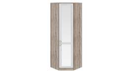 Шкаф угловой «Прованс» с 1-ой зеркальной дверью правый(Дуб Сонома трюфель/Крем)