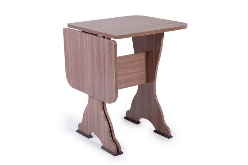 Кухонный стол «СКР 1» одна складная столешница Ясень Шимо темный