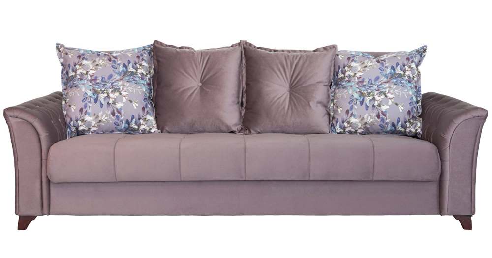 Диван 961 Лекко ява серо-розовый, спальное место 195x131 см