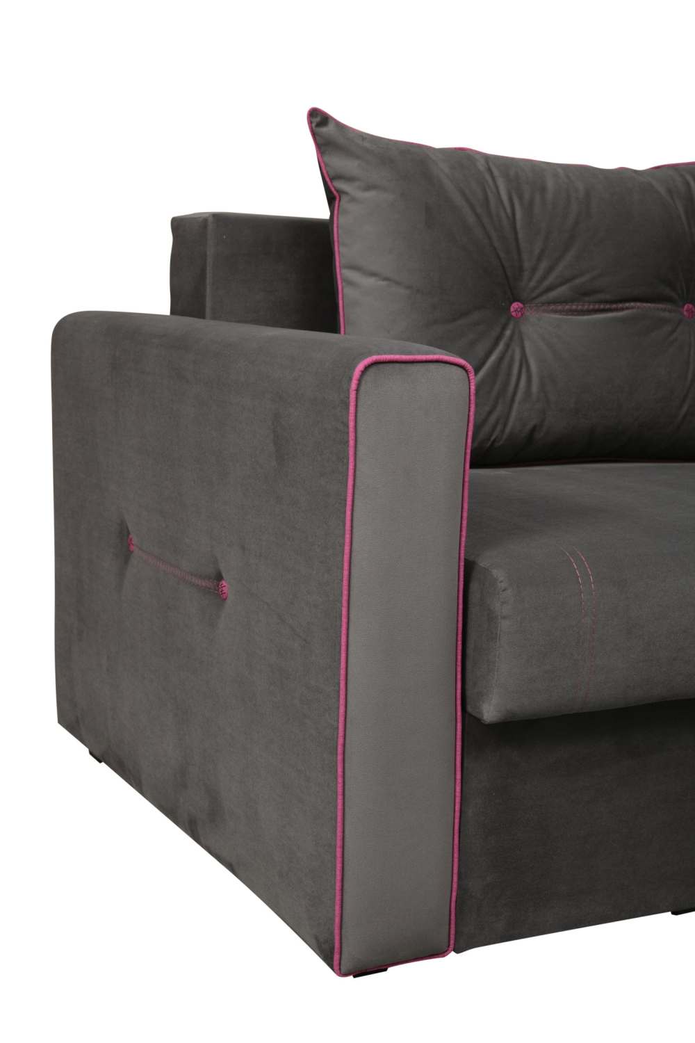 Велюр графит/Жаккард бордо