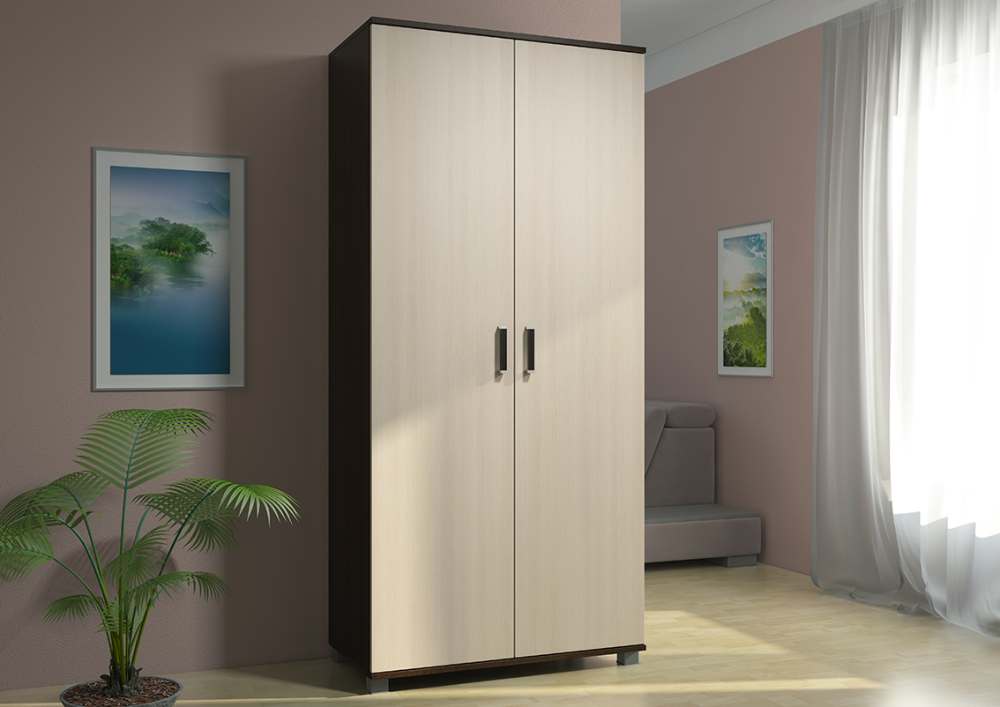 Шкаф распашной Ш-01 «Вега» Венге/Дуб молочный