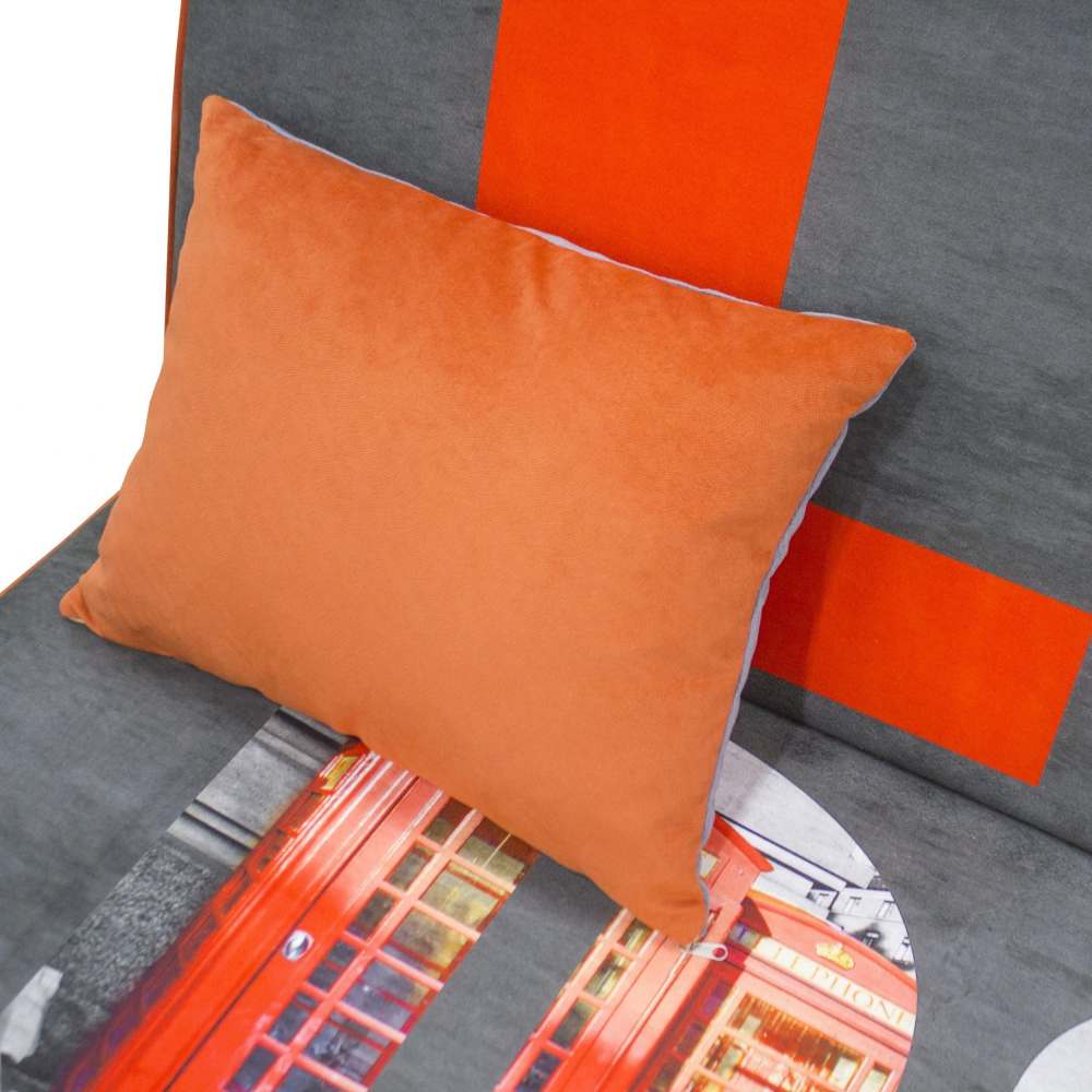 Диван «Хит» Лондон/Пони графит, размеры: 207x98x98 см