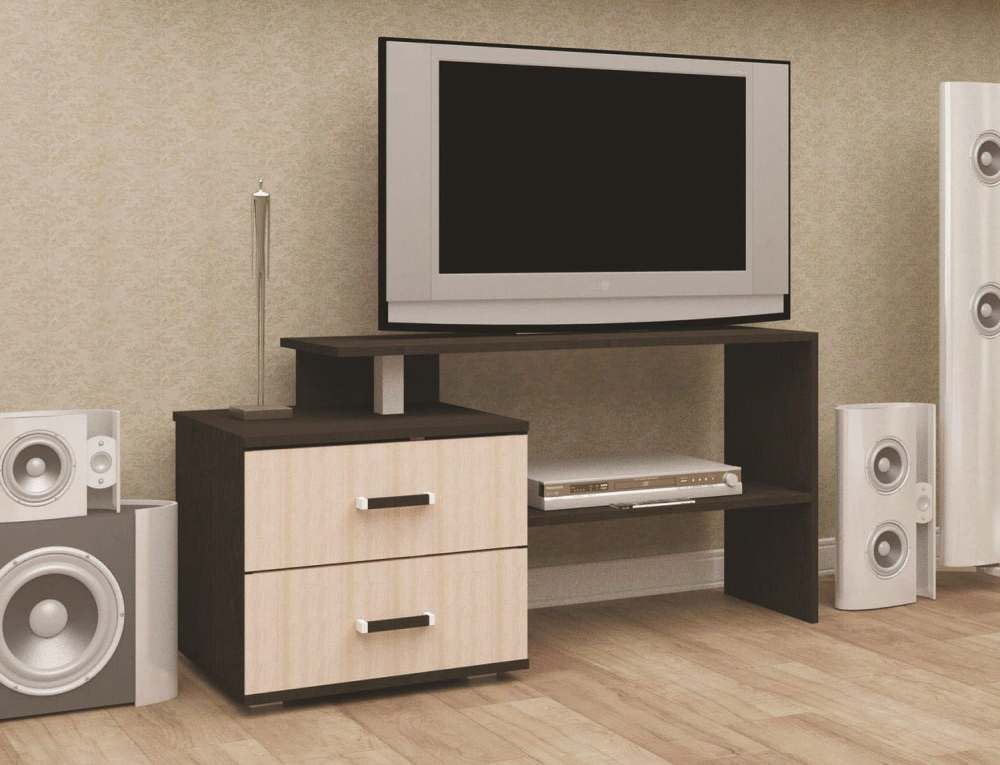 Тумба ТВ «ТВ-6» Венге/Дуб молочный, 570х410х1200мм