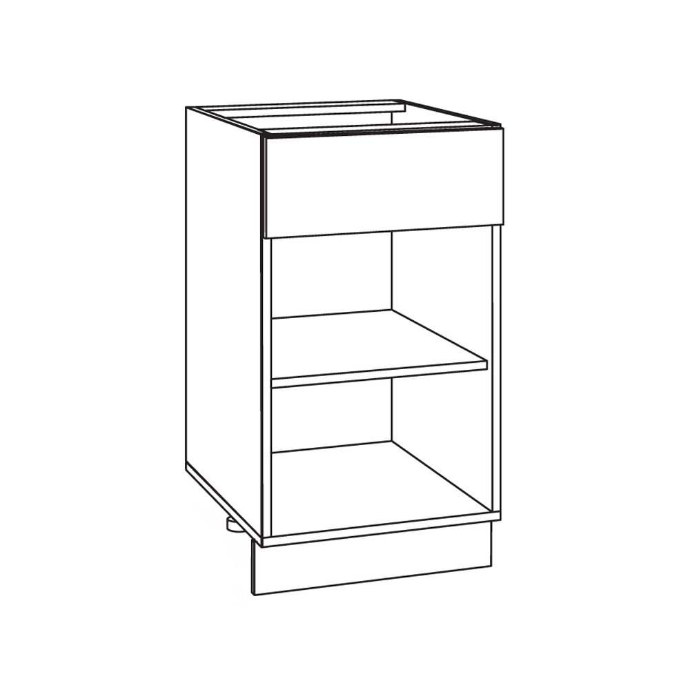 Стол 400 1 ящик 1 дверь «Жанна» морковный металлик