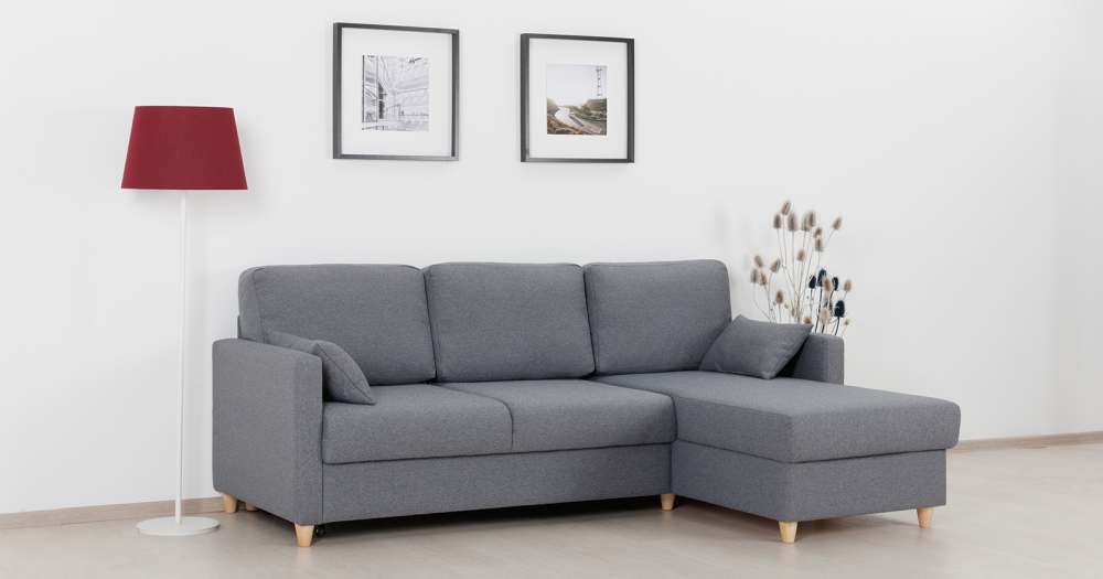 Диван угловой «Дилан» ТД 423 Сага дарк грей (темно-серый)