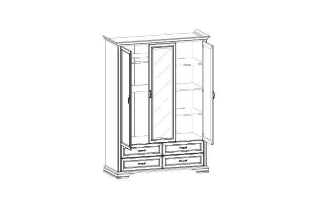 Шкаф «Монако» 4D2S