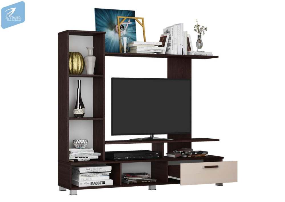 Стенка в гостиную «Соло-6» Венге/Дуб молочный