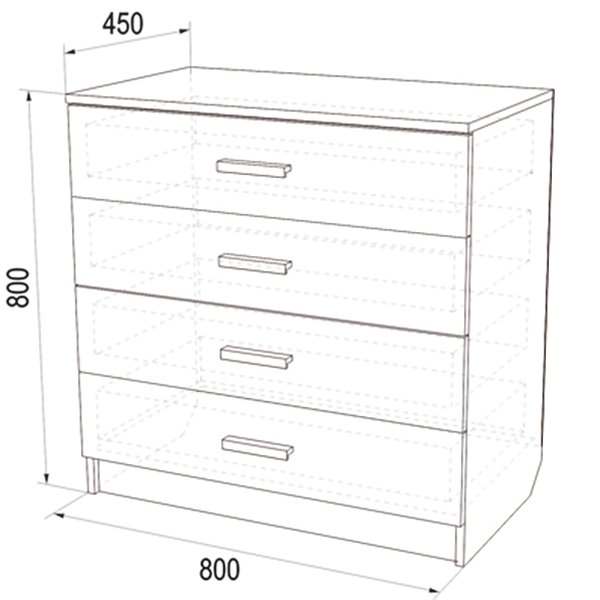 Комод «К-1» Венге/млечный дуб