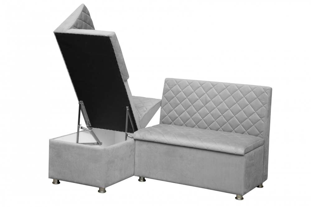 Кухонный уголок «Ирвин 1» серый левый угол подъемный механизм