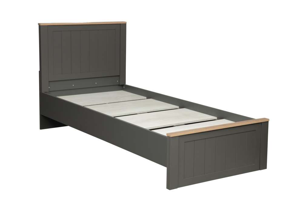 Кровать одинарная с настилом 37.22 «Прованс» Диамант серый/дуб коньон