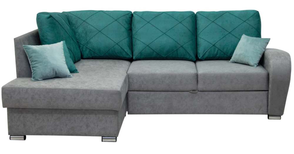 Диван-кровать угловой «Рейна» Медли граунд агатовый серый