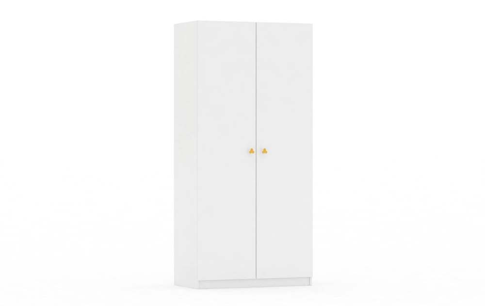 Шкаф 2-х секционный «Фея» белый-солнечный