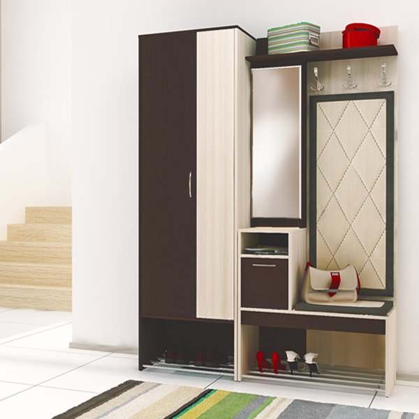 Шкаф 2-х створчатый «Ольга» 3 Шимо светлый/Венге