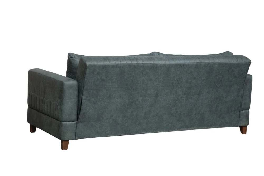 Диван-кровать «Магнат» Замша дельта серо-синий