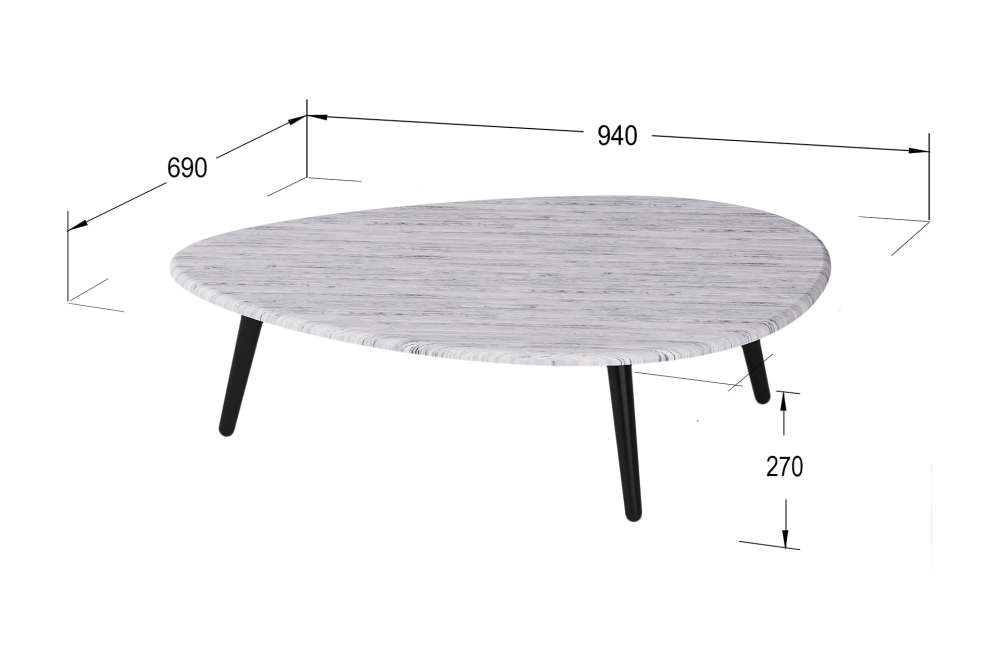 Стол журнальный «Стэм» дуб грей