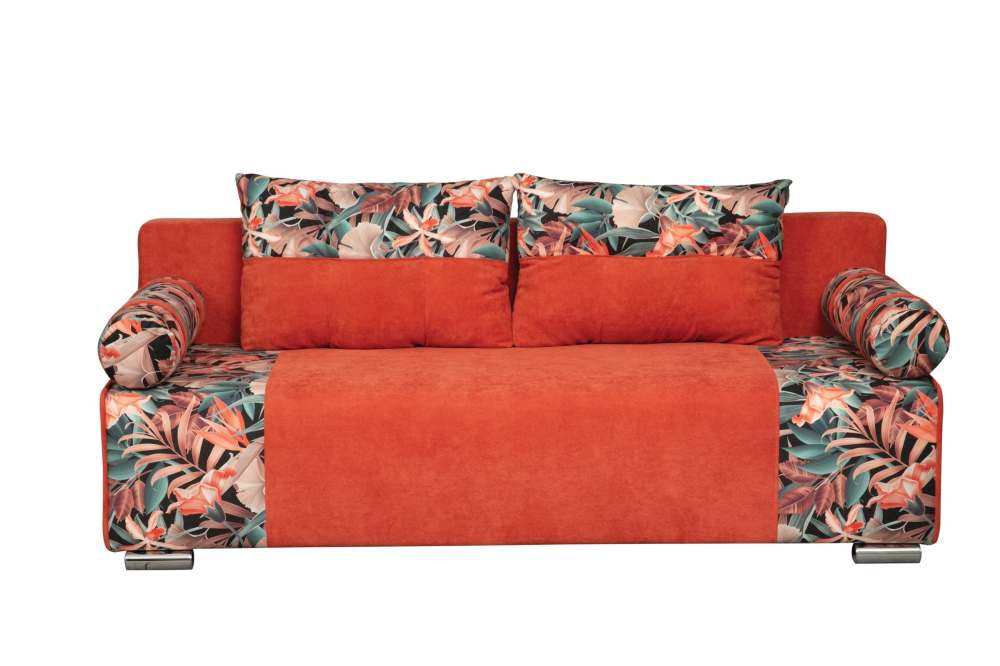 Диван-кровать «Лацио» Велюр текстура терракота/Микровелюр линде