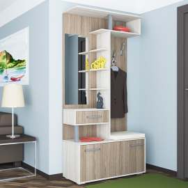 Прихожая «Канзас» Ясень шимо темный/Ясень шимо светлый