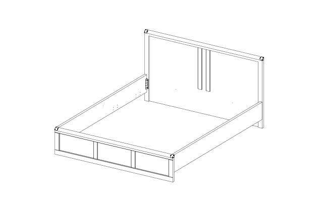 Кровать «Магеллан» Сосна винтаж 120
