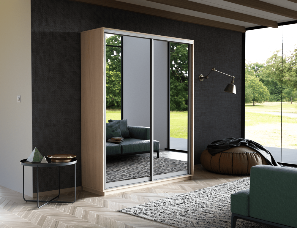 Зеркальный шкаф-купе в спальню