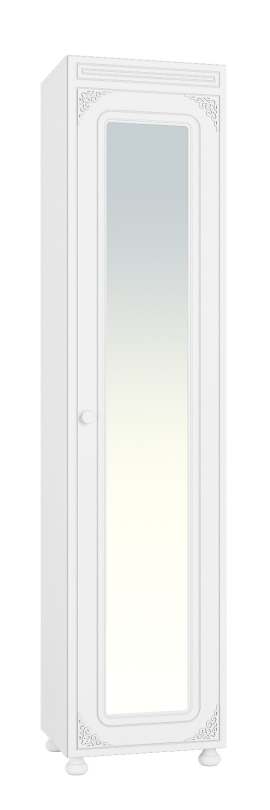 Шкаф «Ассоль» АС-532К с зеркалом (правый) белое дерево