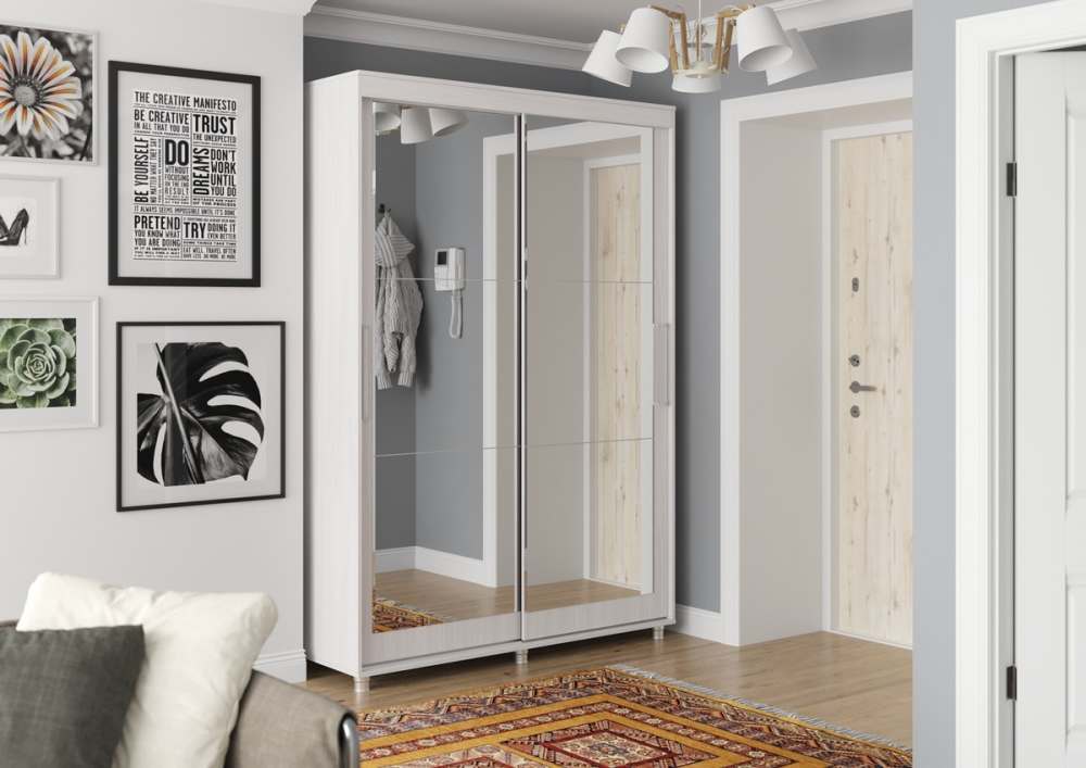 Шкаф-купе 1,5м «Комфорт-12 Прайм» Прямоугольный