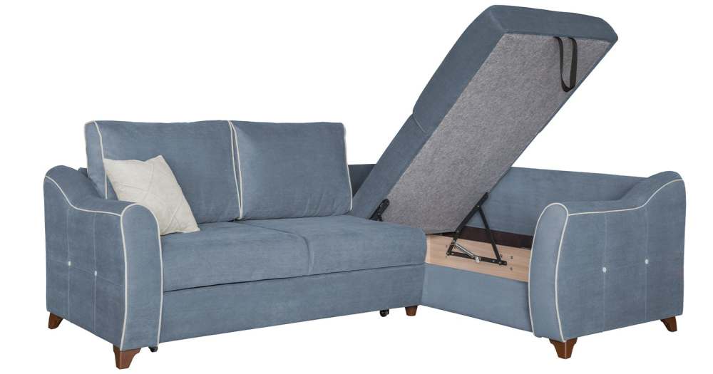 Диван угловой «Френсис» Офелия 10 стальной серый