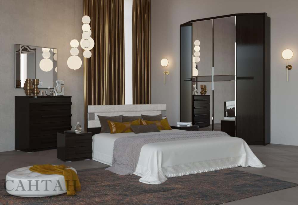 Спальня «Леонардо 4» Венге/Alpina 2