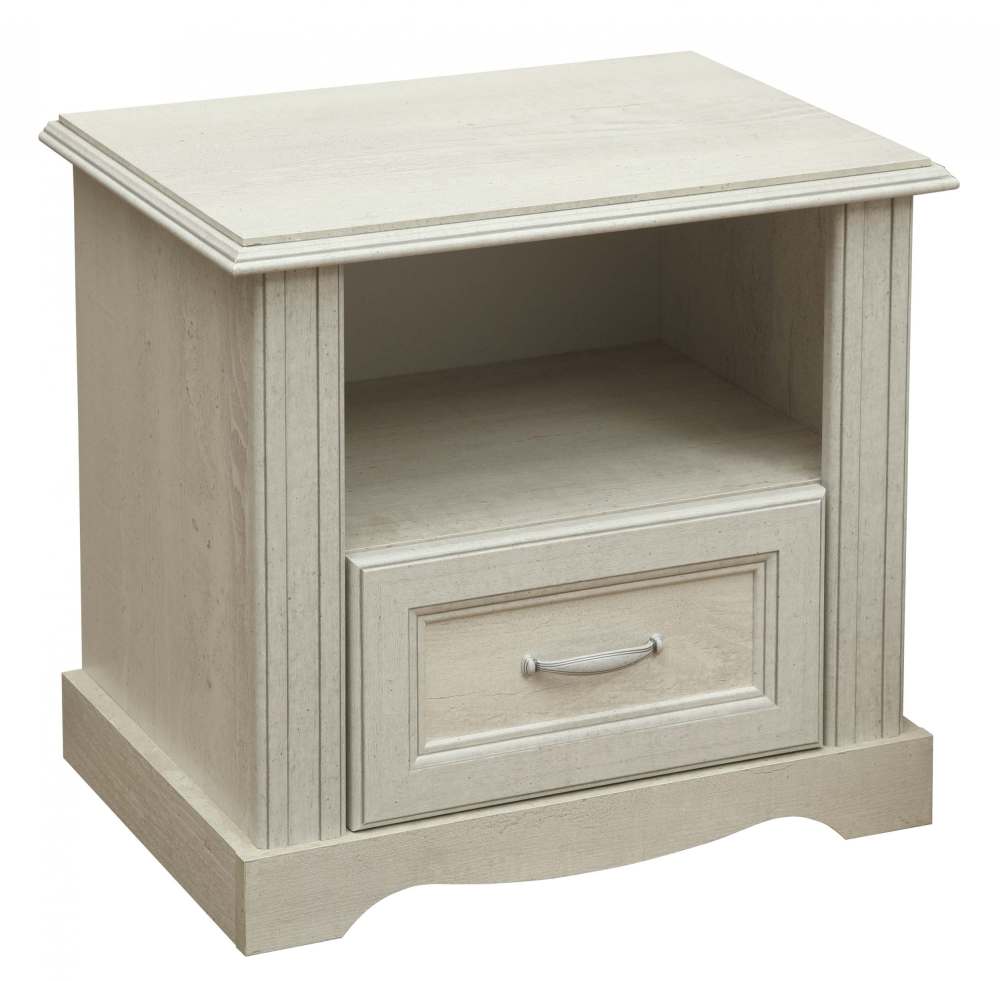 Тумба прикроватная 32.17 «Сохо» Бетон пайн белый/бетон пайн патина