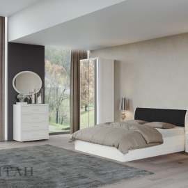 Спальня «Камелия Monro 4» Бодега белая/Matrixmat Monro 902