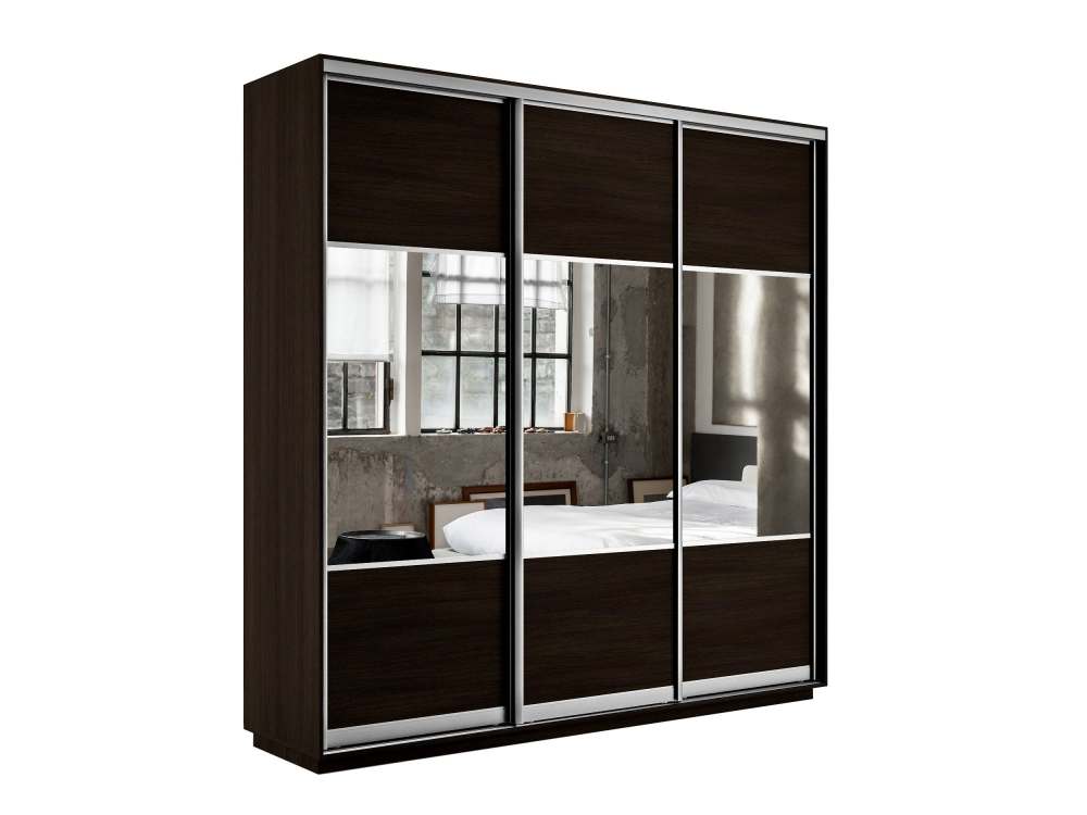 Трехдверный шкаф-купе «Экспресс 45 Трио» Комби Венге, ширина 180/210/240 см