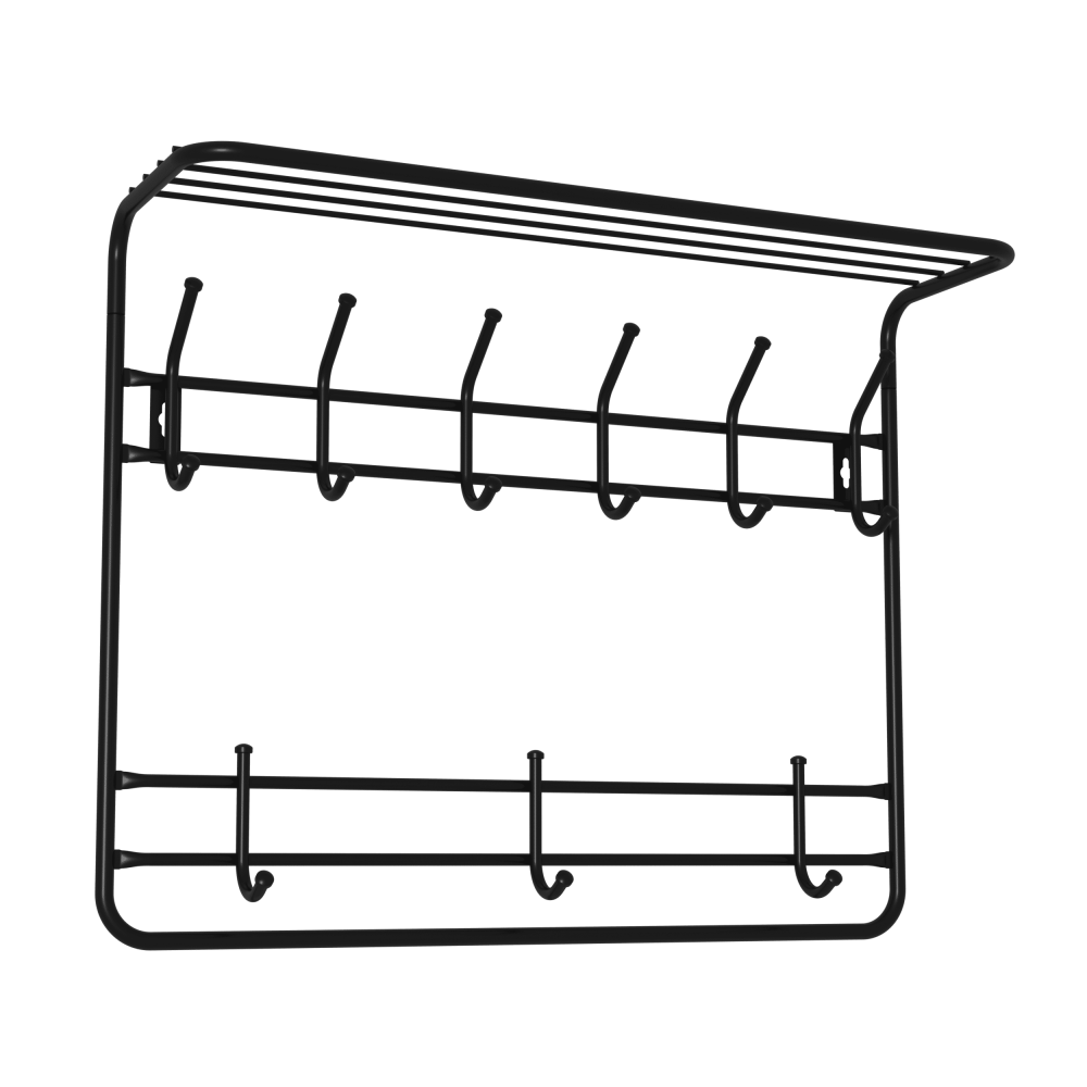 Вешалка с полкой 2х ярусная 80