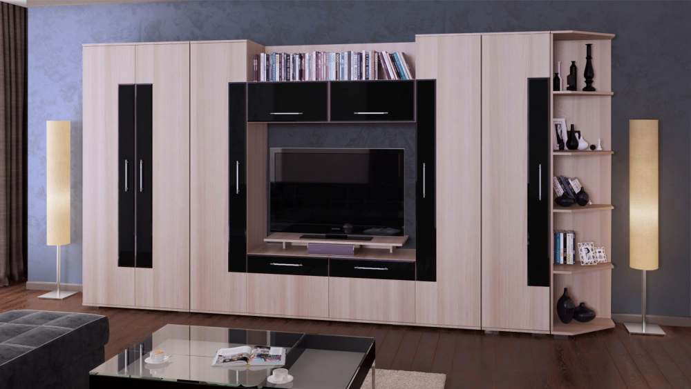 Гостиная «Кристалл» Ясень шимо светлый