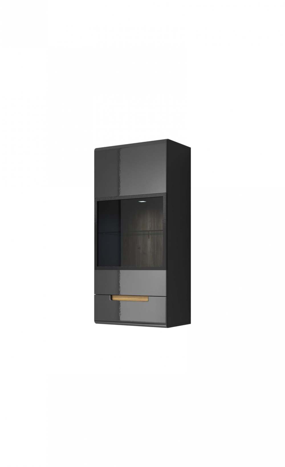 Витрина «Hektor» L 24Z2AJ typ 08 (левая) Антрацит/Антрацит глянец