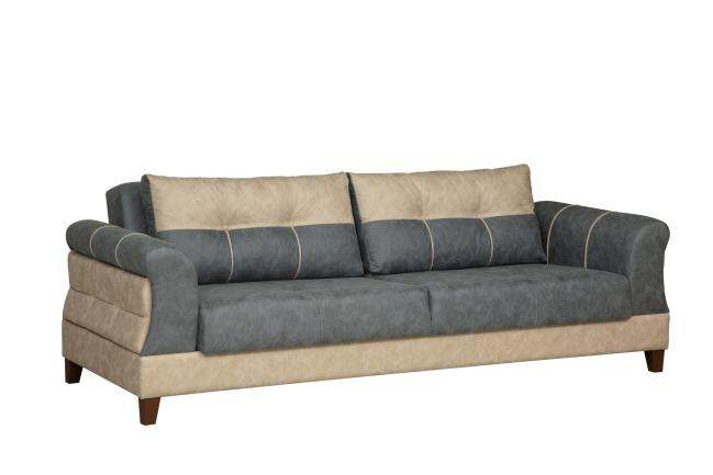 Диван-кровать «Соланж» Замша баффало океан/замша баффало милк