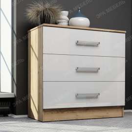 Комод «Адель» Дуб вотан/Белый глянец