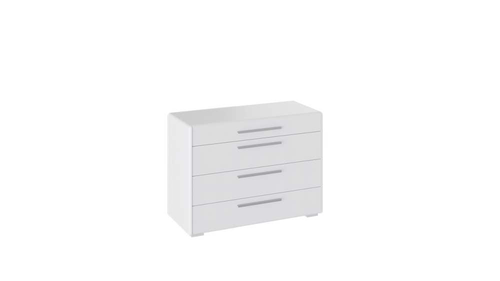 Комод с 4-мя ящиками «Наоми» (Белый глянец)